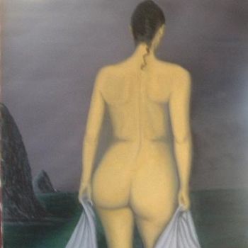 Painting titled "bain de minuit" by Christian Salaun, Original Artwork