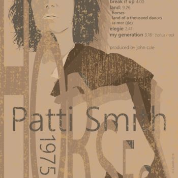 Digital Arts titled "Patti Smith" by Christian Smith, Original Artwork, 2D Digital Work