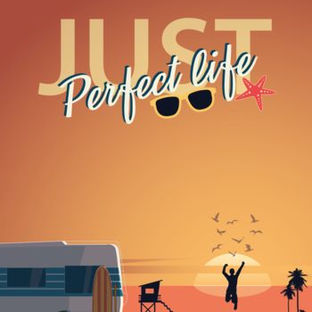 제목이 "Perfect life"인 디지털 아트 Christian Smith로, 원작, 2D 디지털 작업