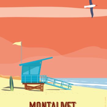 Artes digitais intitulada "Montalivet" por Christian Smith, Obras de arte originais, Trabalho Digital 2D