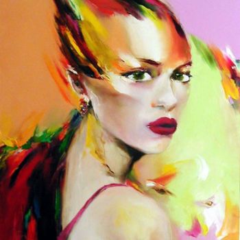 Painting titled "couleur d'été/Angel…" by Christian Vey, Original Artwork