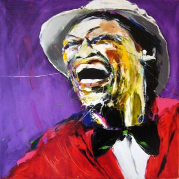 Painting titled "Chanteur/AngelaKing…" by Christian Vey, Original Artwork