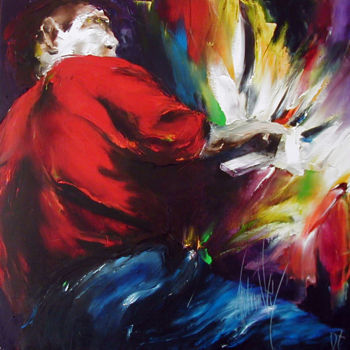 Painting titled "solo-piano" by Christian Vey, Original Artwork