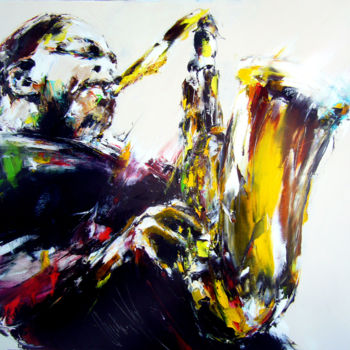 Painting titled "mouvement sax #2" by Christian Vey, Original Artwork