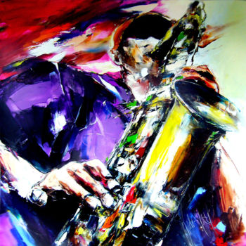 Painting titled "jazz-2016" by Christian Vey, Original Artwork, Oil
