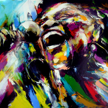 Painting titled "couleurs chant - Ga…" by Christian Vey, Original Artwork, Oil