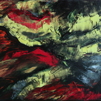 Картина под названием "Firetree" - Christine Boucher, Подлинное произведение искусства, Акрил