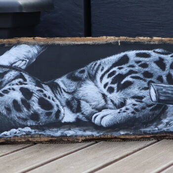 Peinture intitulée "Leopard Acrylmalere…" par Christin Hennig, Œuvre d'art originale, Acrylique