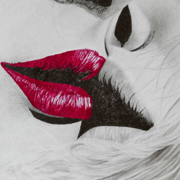 "Lipstick Fight" başlıklı Resim Christina Diamond tarafından, Orijinal sanat, Mürekkep