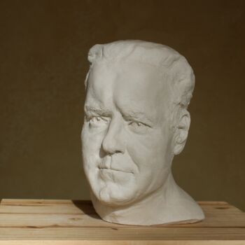 Sculpture titled "André Utter" by Christine Alias, Original Artwork, Terra cotta