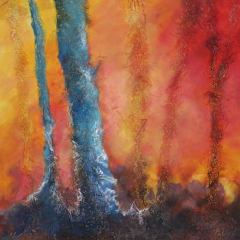Peinture intitulée "Energie  terrestre" par Christine.B, Œuvre d'art originale, Acrylique