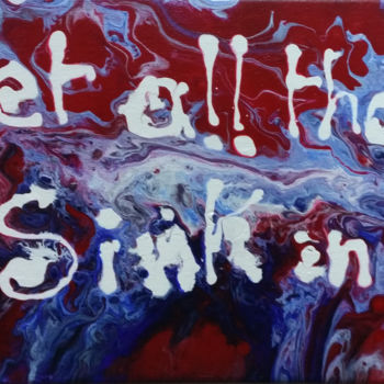 Painting titled "Let All That Sink I…" by Christine Barone, Original Artwork, Acrylic Mounted on Wood Stretcher frame