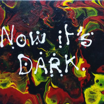 Painting titled "Now It's Dark 1" by Christine Barone, Original Artwork, Acrylic Mounted on Wood Stretcher frame