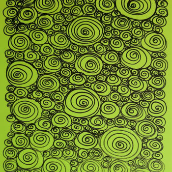 Zeichnungen mit dem Titel "Infini-02A" von Christine Barone, Original-Kunstwerk, Marker