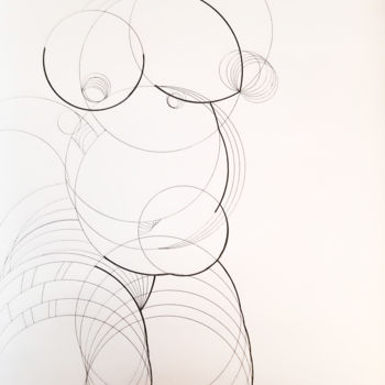 Drawing titled "N°2" by Christine Barone, Original Artwork, Ballpoint pen