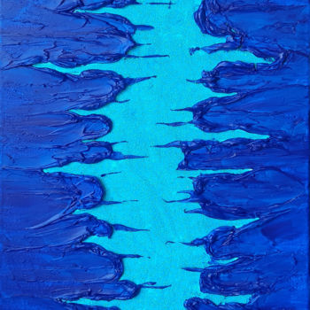 Painting titled "Brèche 3" by Christine Barone, Original Artwork, Acrylic Mounted on Wood Stretcher frame