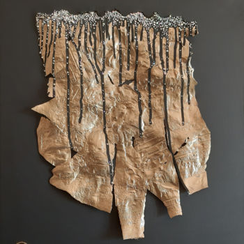 绘画 标题为“Transcender l'exist…” 由Christine Barone, 原创艺术品, 喷漆 安装在木质担架架上