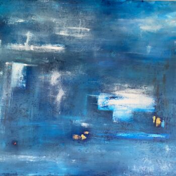 Pittura intitolato "Le grand bleu 2" da Christine Barth Mroz, Opera d'arte originale, Acrilico Montato su Telaio per barella…