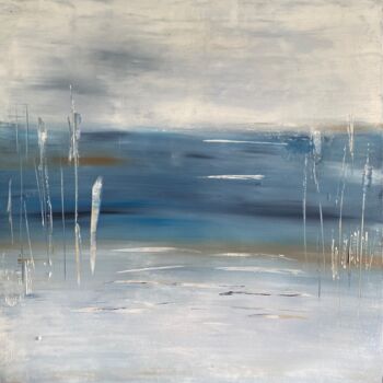 Painting titled "Douce brume" by Christine Barth Mroz, Original Artwork, Acrylic Mounted on Wood Stretcher frame