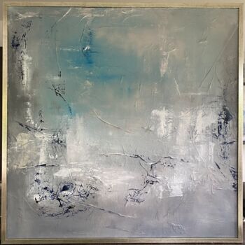 Painting titled "Glaciers d argents 2" by Christine Barth Mroz, Original Artwork, Acrylic Mounted on Wood Stretcher frame