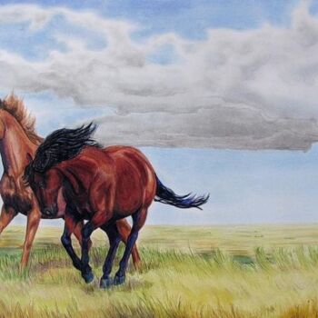 Drawing titled "Alberta Spirit" by Christine Bennett (Calzephyr), Original Artwork, Other