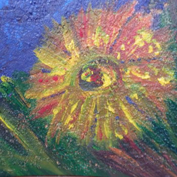 Pintura titulada "Soleil" por Christine Cheval, Obra de arte original, Acrílico