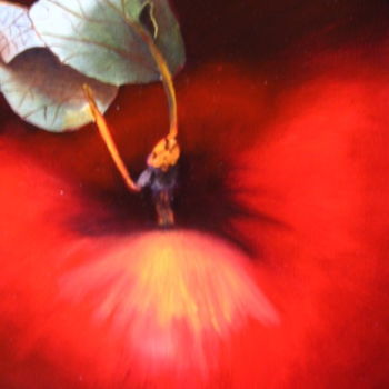 Картина под названием "pomme 3" - Christine Chevieux, Подлинное произведение искусства, Масло