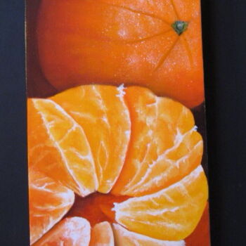 Peinture intitulée "clementines 2" par Christine Chevieux, Œuvre d'art originale, Huile Monté sur Châssis en bois