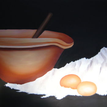 Pintura titulada "Pâtisserie" por Christine Chevieux, Obra de arte original, Oleo