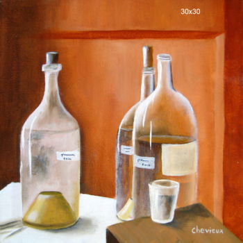 "vieilles bouteilles" başlıklı Tablo Christine Chevieux tarafından, Orijinal sanat, Petrol