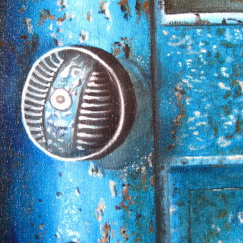 Peinture intitulée "poignee de porte" par Christine Chevieux, Œuvre d'art originale, Huile