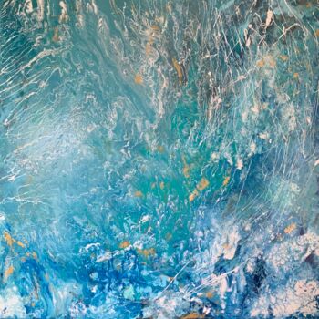 Painting titled ""On the sea"" by Christine Chirade Art Abstrait, Original Artwork, Acrylic