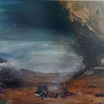 Peinture intitulée "Une rencontre Insol…" par Marie Christine Creput, Œuvre d'art originale, Huile