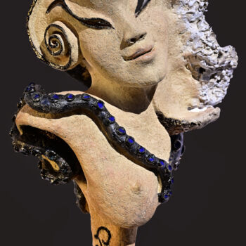 Sculpture titled "AMPHITRITE" by Christine Dupont, Original Artwork, Clay