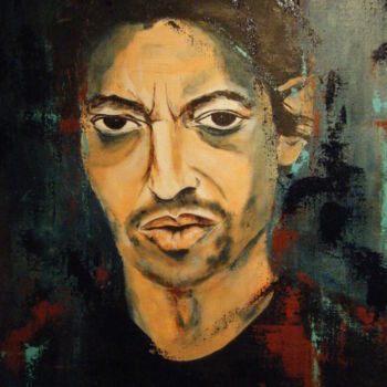 Painting titled "Gainsbourg" by Christine Durand, Original Artwork, Acrylic