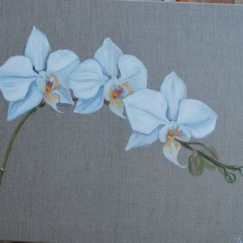 Картина под названием "Orchidées" - Christine Franceschini, Подлинное произведение искусства