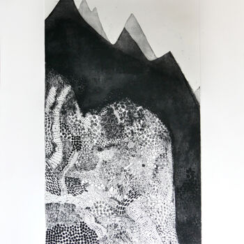 Prenten & gravures getiteld "Entre deux silences" door Christine Guichard, Origineel Kunstwerk, Gravure