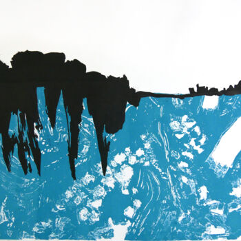 Gravures & estampes intitulée "Immersion colorée" par Christine Guichard, Œuvre d'art originale, Gravure