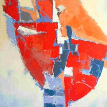 Peinture intitulée "rouge" par Christine Jost (Chijotrend Art), Œuvre d'art originale, Acrylique