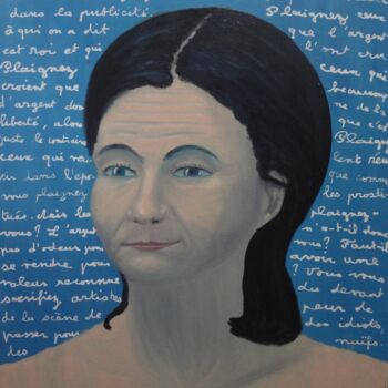 Malarstwo zatytułowany „Brigitte, modèle pr…” autorstwa Christine Jumaucourt, Oryginalna praca, Olej