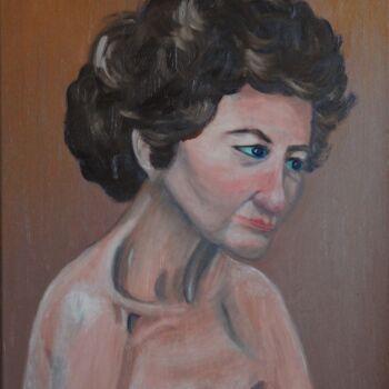 Schilderij getiteld "Sylviane, modèle pro" door Christine Jumaucourt, Origineel Kunstwerk, Olie
