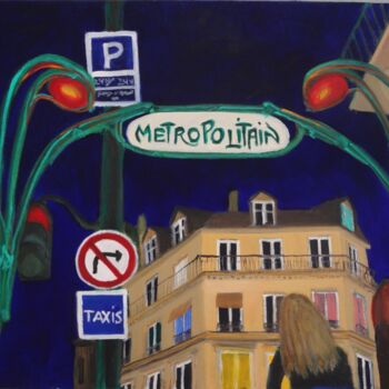 Peinture intitulée "RATP 5" par Christine Jumaucourt, Œuvre d'art originale, Huile
