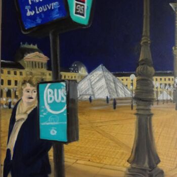 Schilderij getiteld "RATP 9" door Christine Jumaucourt, Origineel Kunstwerk, Olie