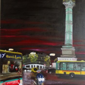 Peinture intitulée "RATP 10" par Christine Jumaucourt, Œuvre d'art originale, Huile