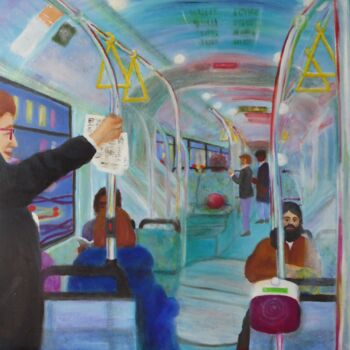 Peinture intitulée "RATP 16" par Christine Jumaucourt, Œuvre d'art originale, Huile