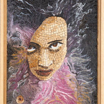 Sculpture titled "Trans-e" by Christine Kerfant, Original Artwork, Mosaic