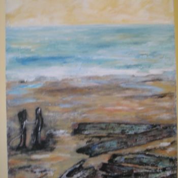 Pintura intitulada "après la tempête à…" por Christine Leger, Obras de arte originais, Acrílico