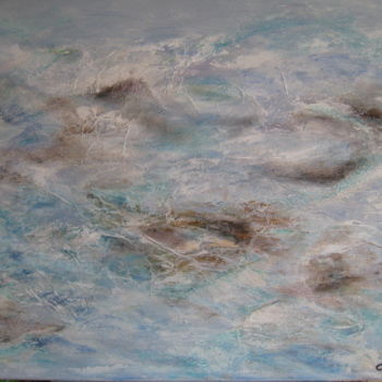 Painting titled "remous" by Christine Leger, Original Artwork, Oil