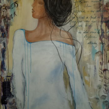 Painting titled "PSYLVIA" by Christine Leger, Original Artwork, Acrylic
