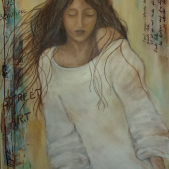 Painting titled "LOLA" by Christine Leger, Original Artwork, Acrylic